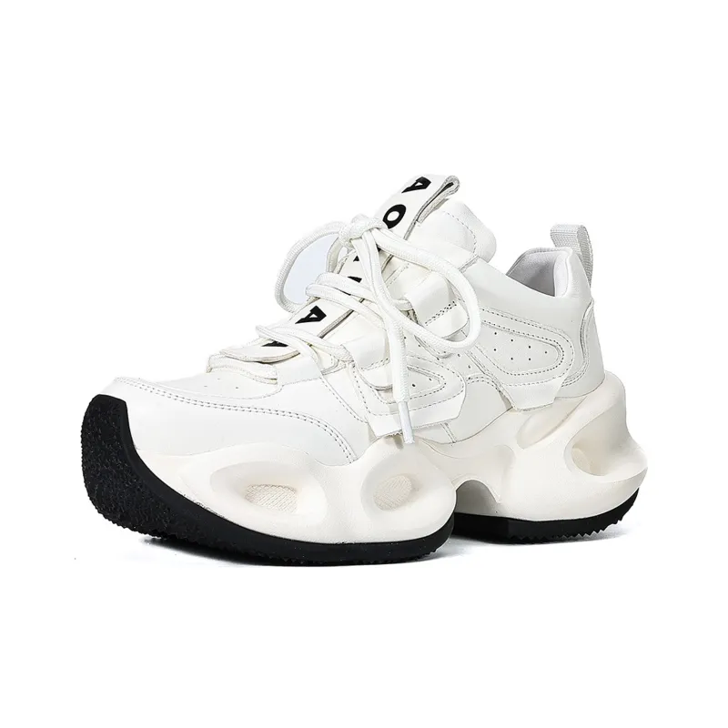 UanDi Cushioning Anti-Slip And Wear-Resistant Height Increasing Low-Top Chunky Sneakers Women's-0