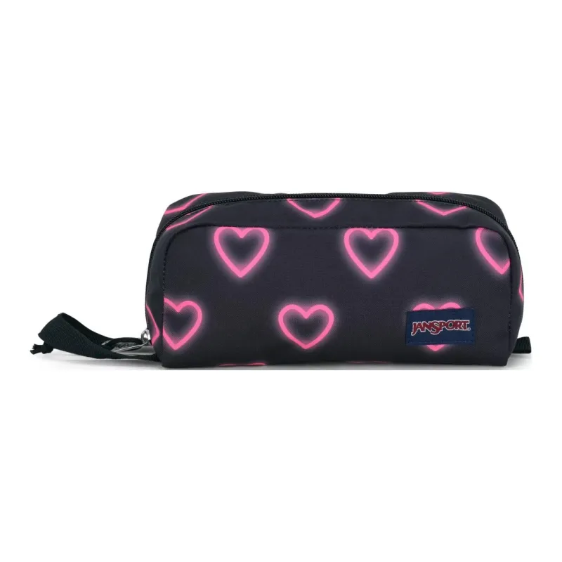 JanSport Polyester Makeup Bag Storage Bag Unisex Black & Pink-0