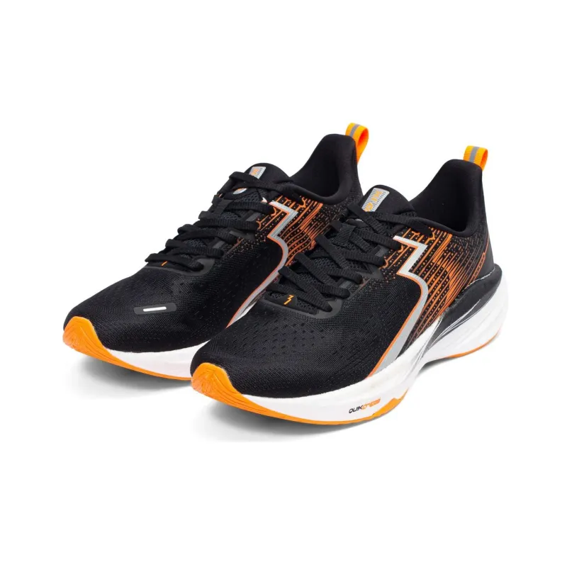 361° Carbon CQT Cushioning Abrasion Resistant Breathable Low Top Casual Running Shoes Men's Black Orange-2