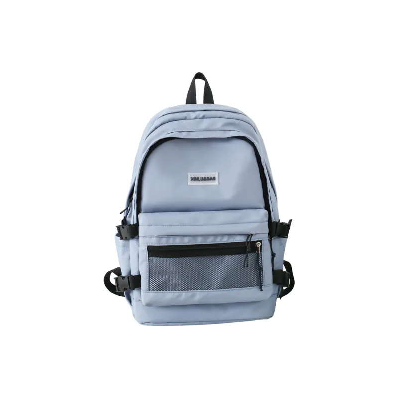 BRABOSTON Nylon Fabric Backpack Medium Size Unisex Black/Pink/Blue/Beige/Green/Gray-10