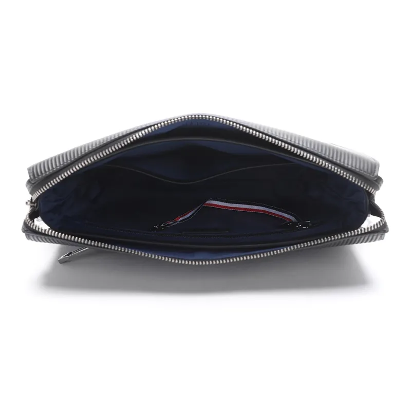 ELLE HOMME Top Grain Cow Leather Shoulder Bag Small Size Men's Black-5