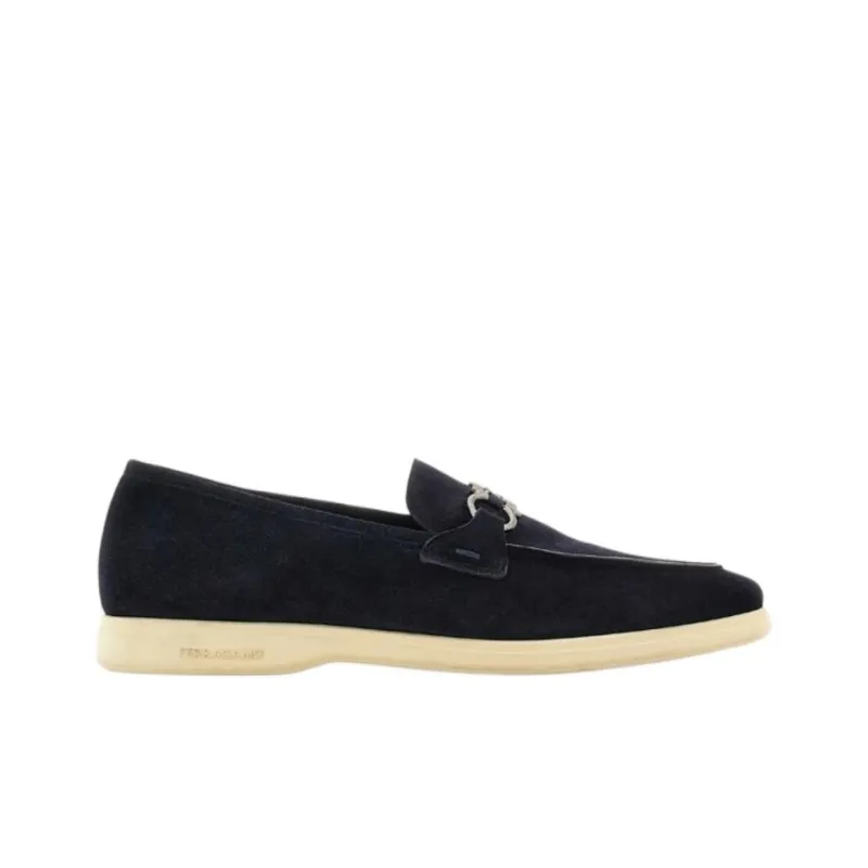 FERRAGAMO Gancini-plaque Leather Loafers-1