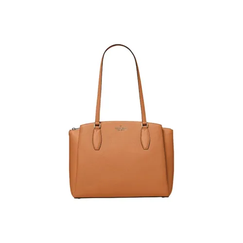 Kate Spade Cow Leather Tote Bag Shopping Bag Handbag Shoulder Bag Large Size Women's Ginger Yellow
