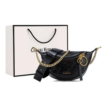 Simvay Clos Cow Split Leather Shoulder Bag Crossbody Bag Dumpling Bag Regular Women's Black/Burgundy