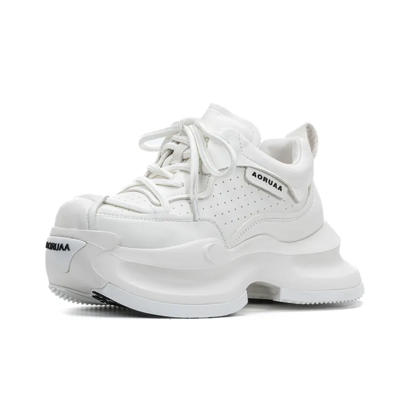 UanDi Cushioning, Slip Resistant, Abrasion Resistant, Height Increasing Low Top Chunky Sneakers Women's-0