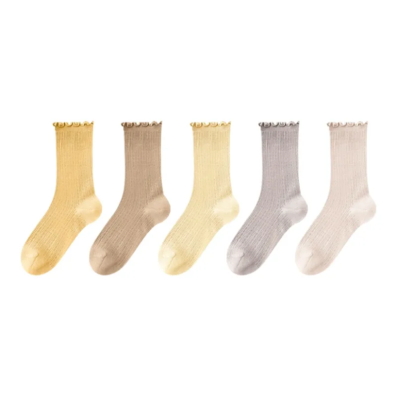 AOKANG Mid Calf Socks Women's 5 Pack-25