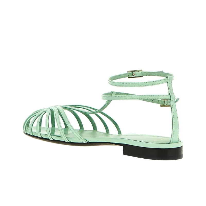 Alevì Elena Leather Flat Sandals-3