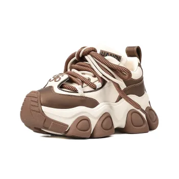 UanDi Cushioning Anti-Slip And Wear-Resistant Height Increasing Low-Top Chunky Sneakers Women's