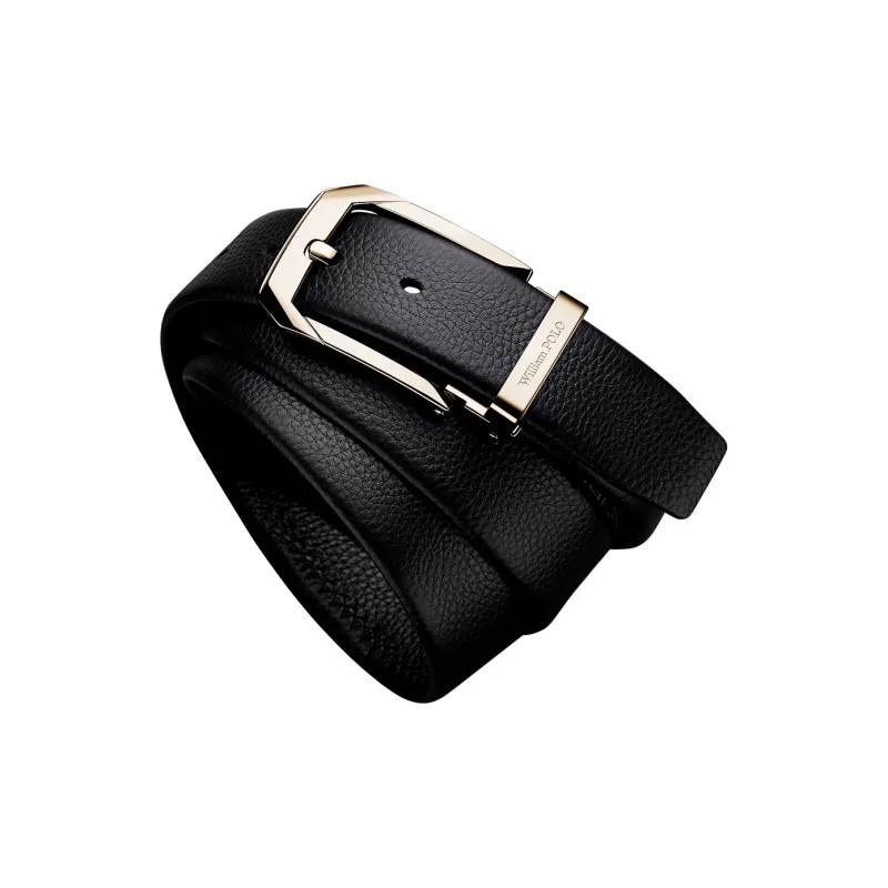 WilliamPOLO Cow Leather Leather Belts Men's Width 3.7CM-2
