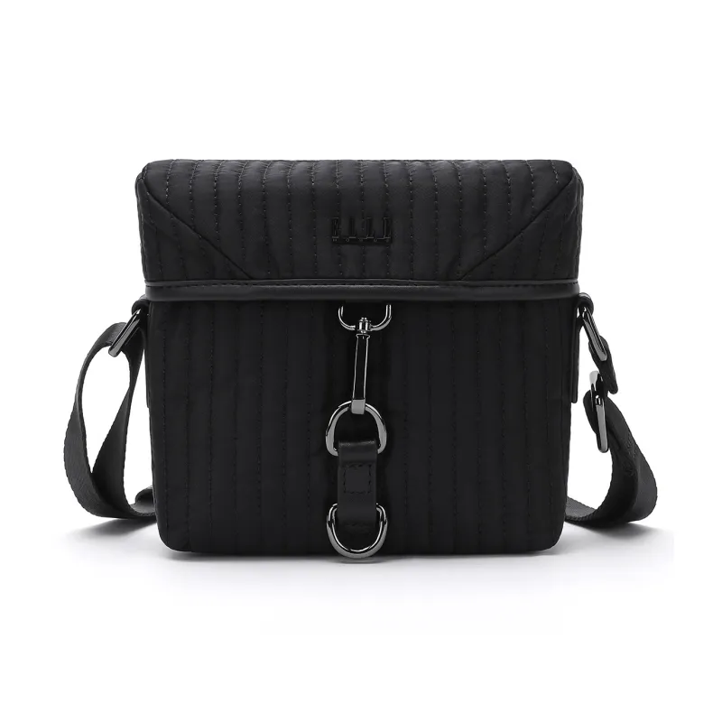 ELLE HOMME Fabric Crossbody Bag Trumpets Men's Black-0
