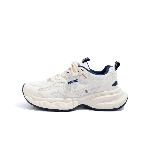 HUANQIU Chunky Sneakers Women's Low-Top Blue