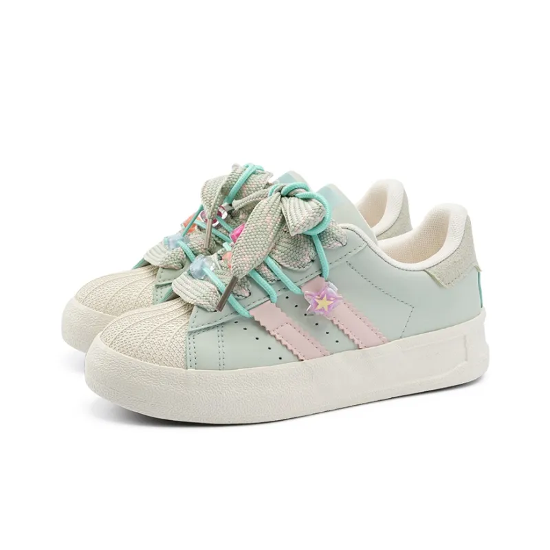 Dafu Leaps Forward Shell Head Anti Slip And Wear Resistant Breathable Low Top Skateboard Shoes Women's Mint Green-1
