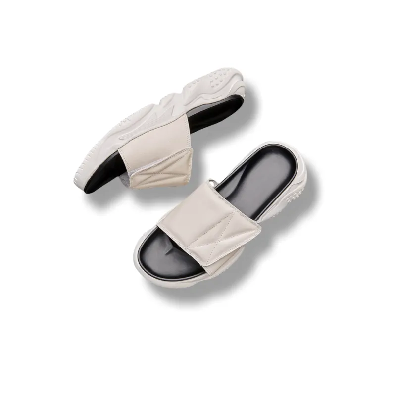 Brounvanm EVA Slip Resistant Slide Slippers Men's White-4