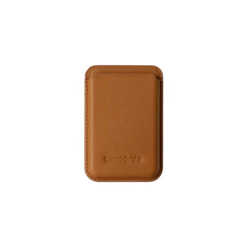 SAMSONITE Cow Leather Card Holder Men's Brown-0
