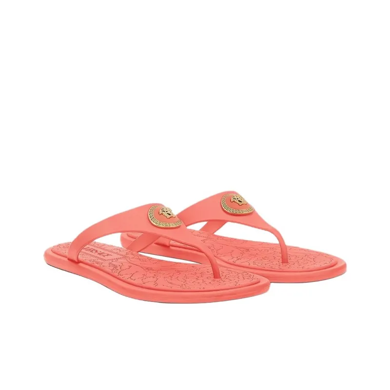 VERSACE Medusa Flip Flops Women's Orange-2