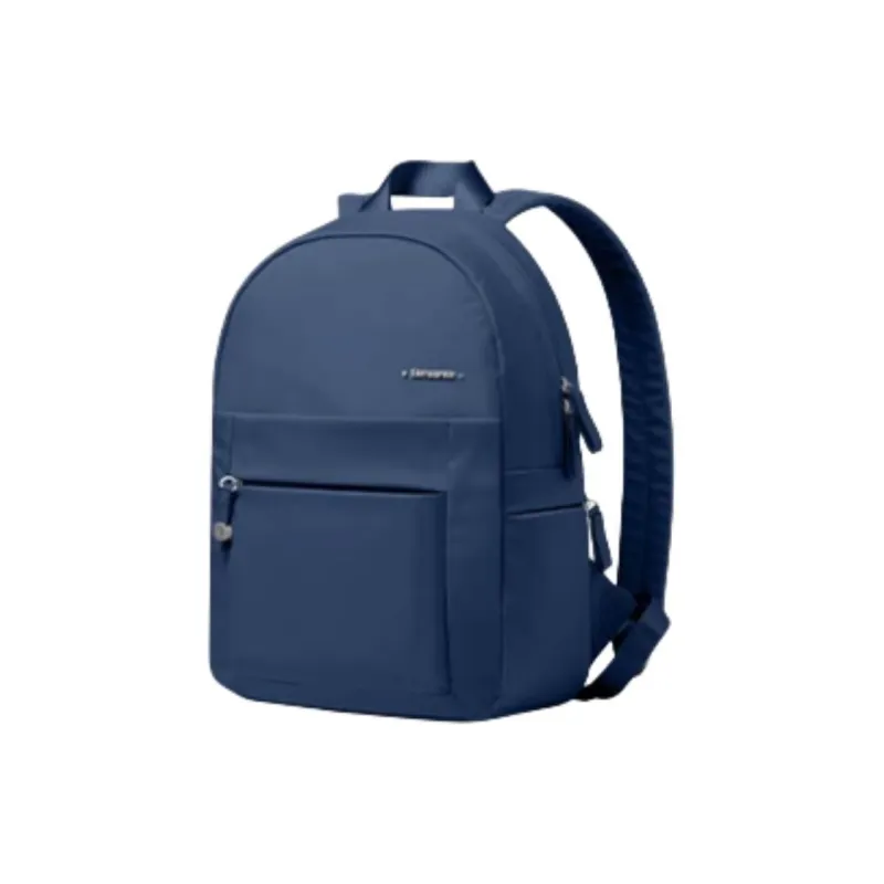 SAMSONITE Fabric Backpack Medium Size Women's Light Gray Brown/Dark Blue-5