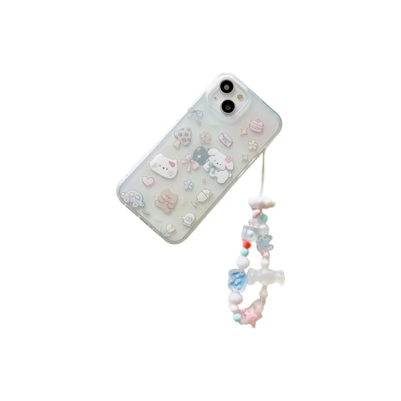 Icona TPU Material Glitter Small Animal Phone Cases Compatibility IPhone12/13/14/15/Pro/Ma-6