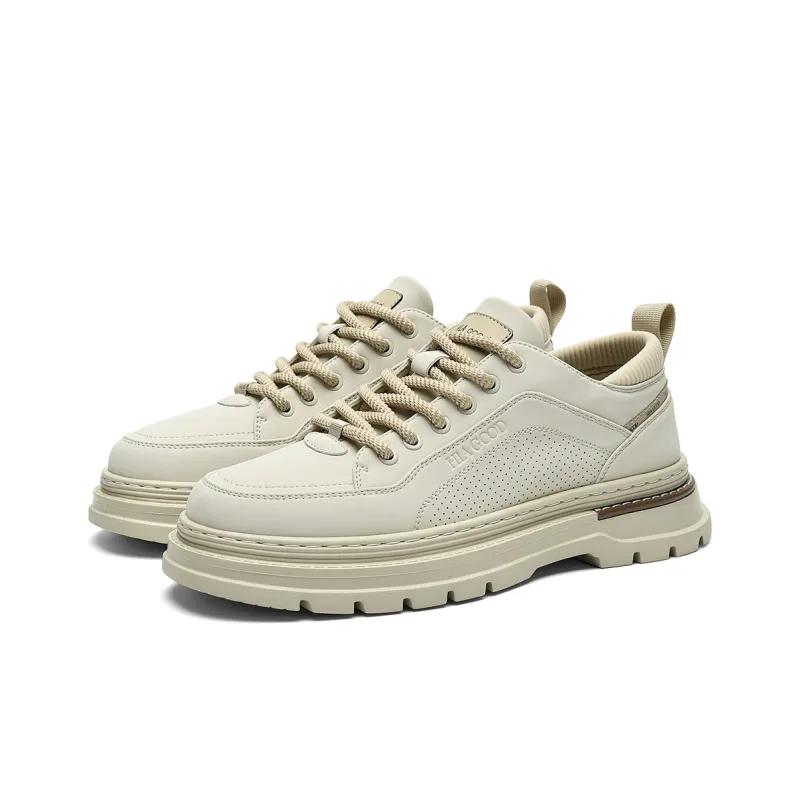 HLA Vintage Outdoor Casual Fleece-Lined Versatile Work Boots Low-Top Wear-Resistant Men's-8