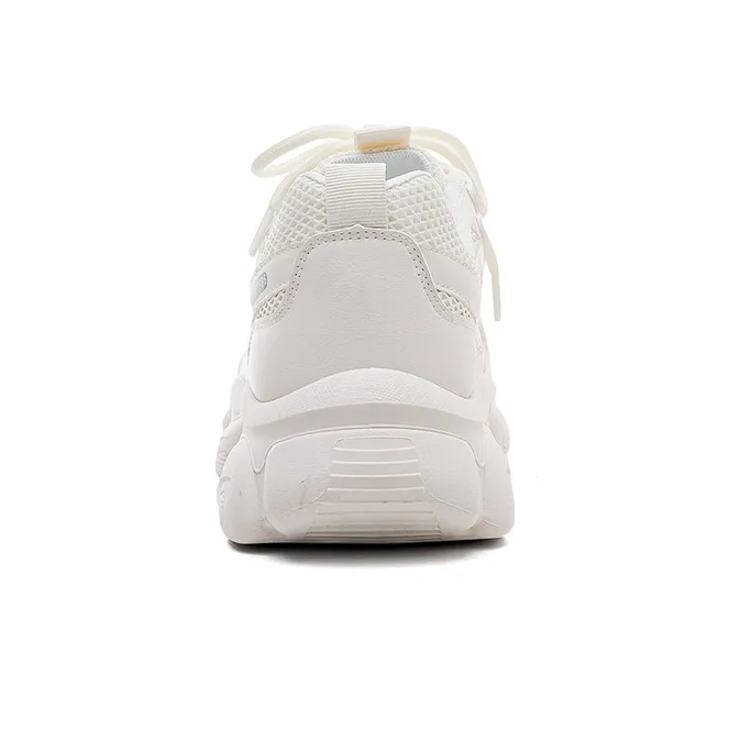 RENBEN Slip Resistant Low Top Chunky Sneakers Men's Beige-4