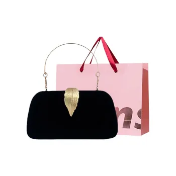 WHEELY BABY+ PU Eveningwear Envelope Bag Clutch Women's Black