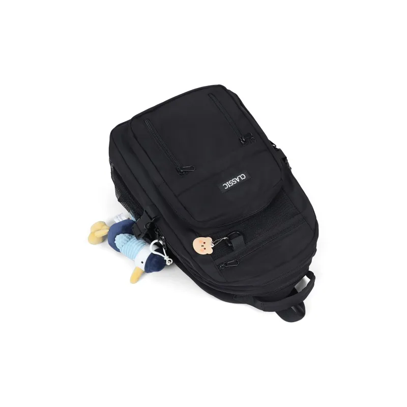 Kevin Cohen Fabric Backpack Regular Unisex Black/Ecru-2