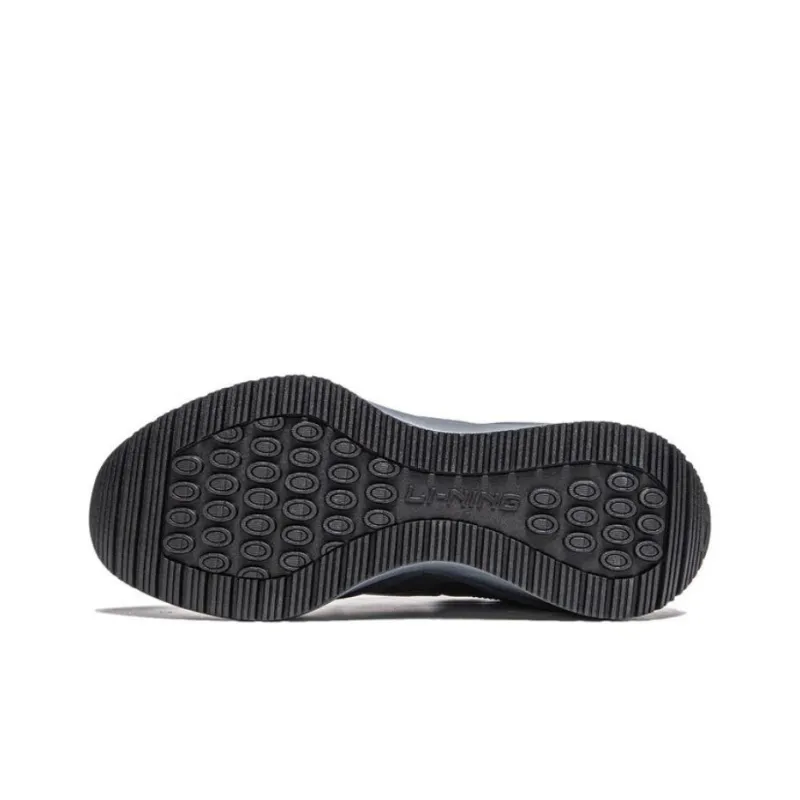LiNing Load Capacity 2.0 Cushioning Anti Slip And Wear Resistant Height Increasing Low Top Casual Shoes Men's Black-4