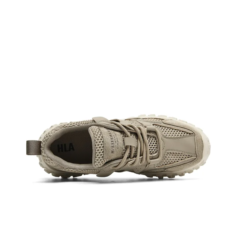 HLA Men's Trendy Platform Wear-Resistant Breathable Mesh Athletic Shoes Height Increasing Casual Shoes-10