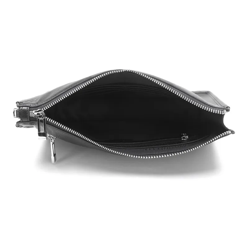 ELLE HOMME Top Grain Cow Leather Clutch Regular Men's Black-5