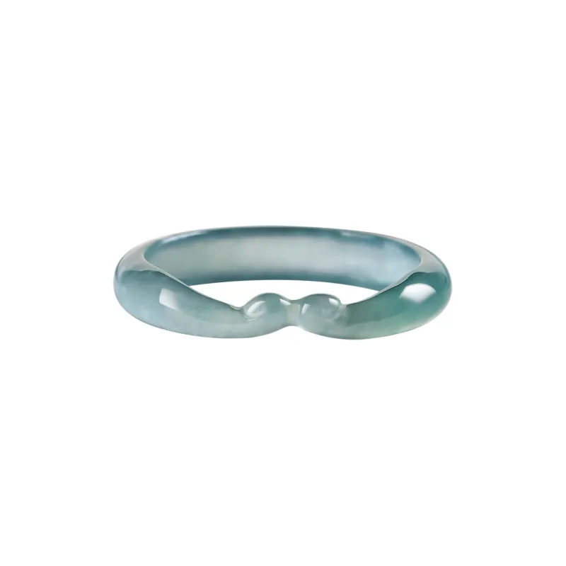 Artisan Lock Heart Jade Glutinous Jade Jadeite Rings Unisex-0