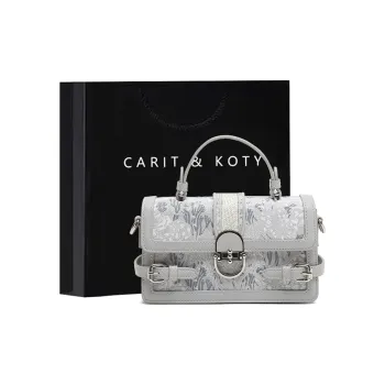 Carit&Koty Polyurethane With Synthetic Leather Handbag Women's Gray/Pink