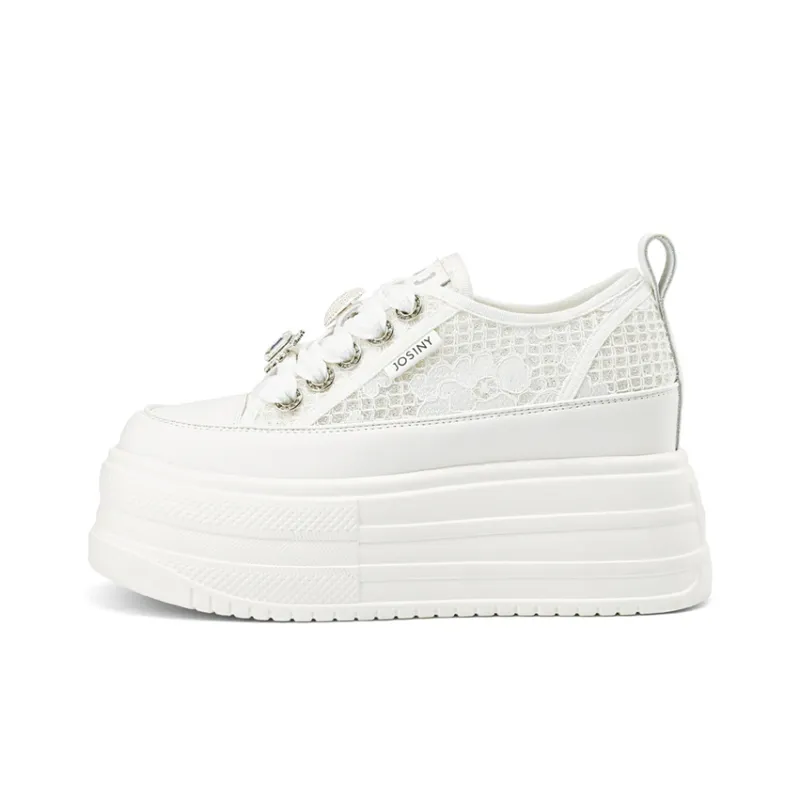 JOSINY Wear-Resistant Height Increasing Low-Top Casual Shoes Women's-0