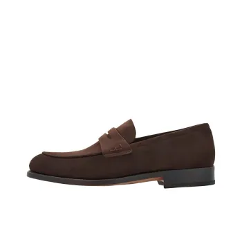 FERRAGAMO Tramezza Penny Loafers Men's Brown