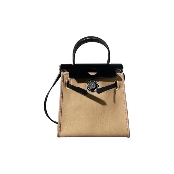 AJ AOIRJ Fabric Shoulder Bag Crossbody Bag Handbag Small Size Women's Khaki Black Black