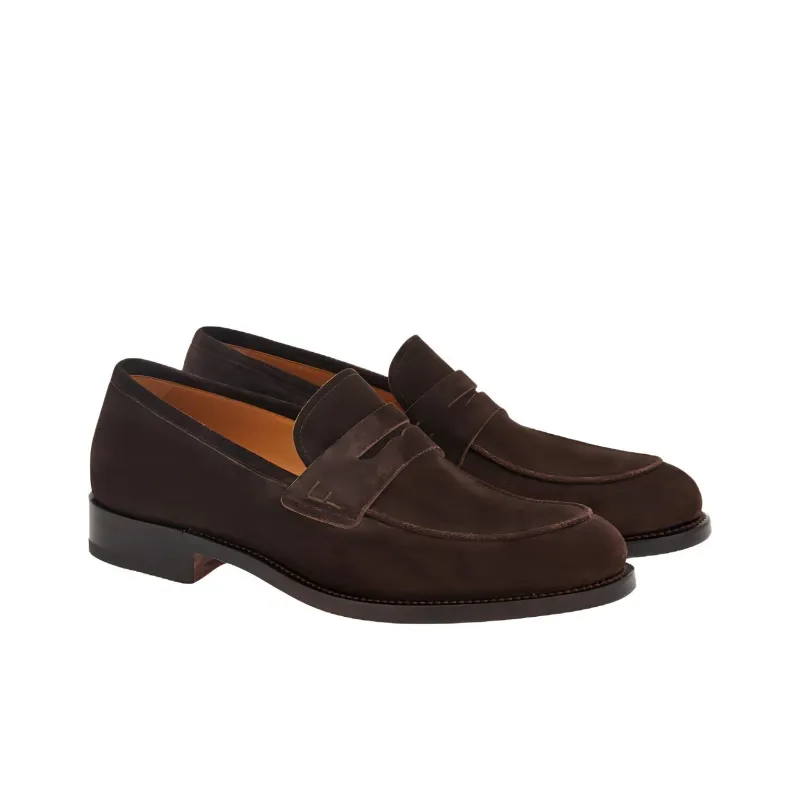 FERRAGAMO Tramezza Penny Loafers Men's Brown-2