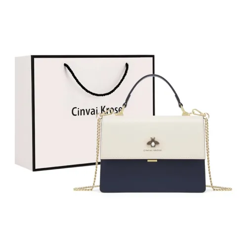 Simvay Clos Cow Leather With Synthetic Leather Shoulder Bag Crossbody Bag Handbag Small Square Bag Small Size Women's