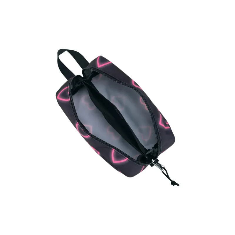 JanSport Polyester Makeup Bag Storage Bag Unisex Black & Pink-3