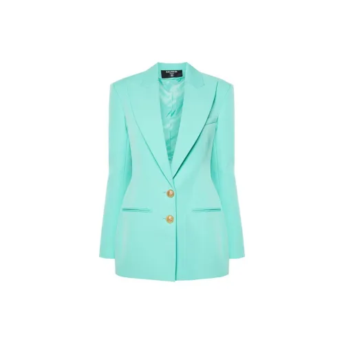 BALMAIN Business Suits Women's Aqua Blue