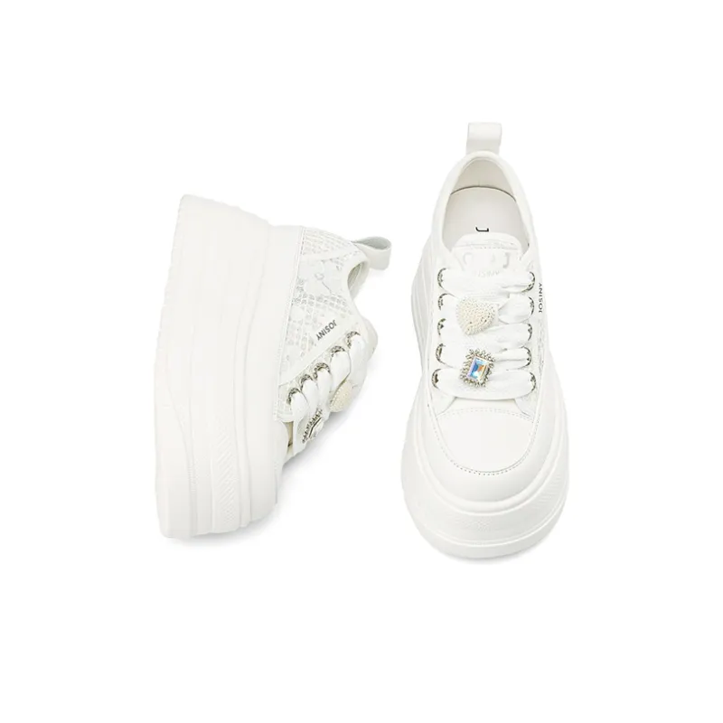 JOSINY Wear-Resistant Height Increasing Low-Top Casual Shoes Women's-2