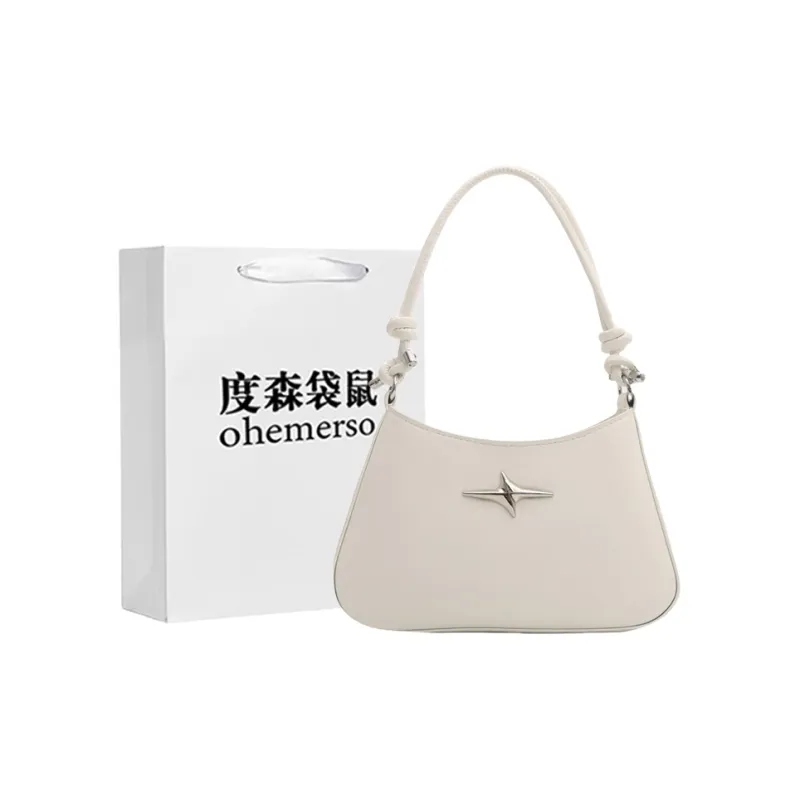 Dusen Kangaroo PU Shoulder Bag Regular Women's White/Black/Khaki/Green/Pink/Brown-18