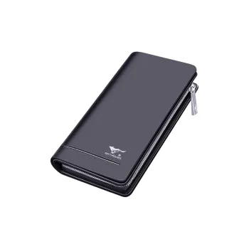 SEPTWOLVES Cow Leather Wallet Men's Coffee/Black