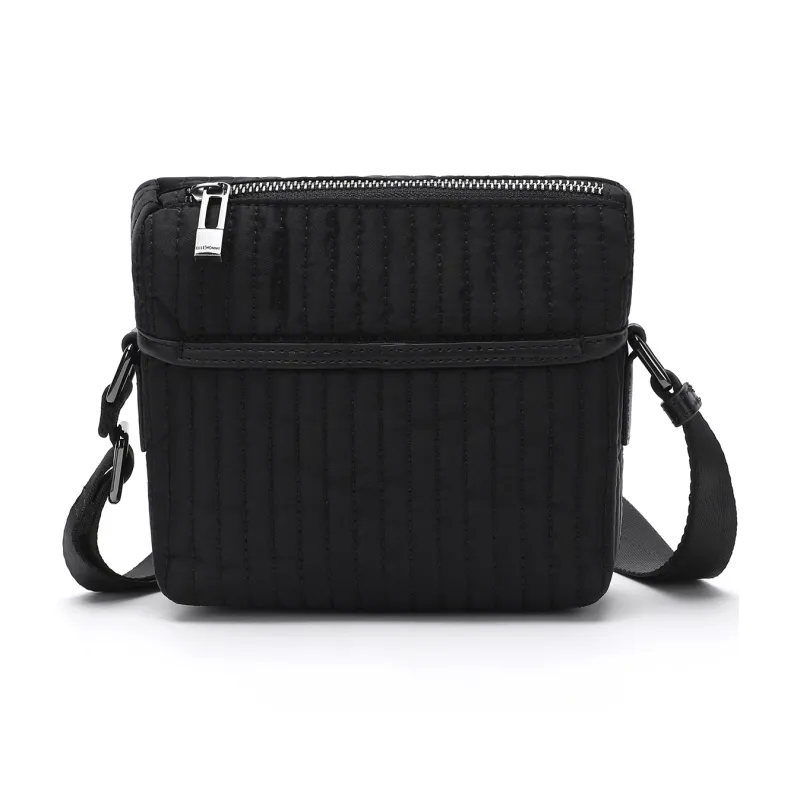 ELLE HOMME Fabric Crossbody Bag Trumpets Men's Black-3
