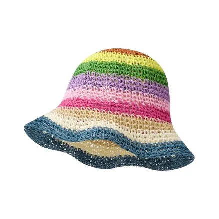 EEEENO Paper Reed Bucket Hats Women's-0
