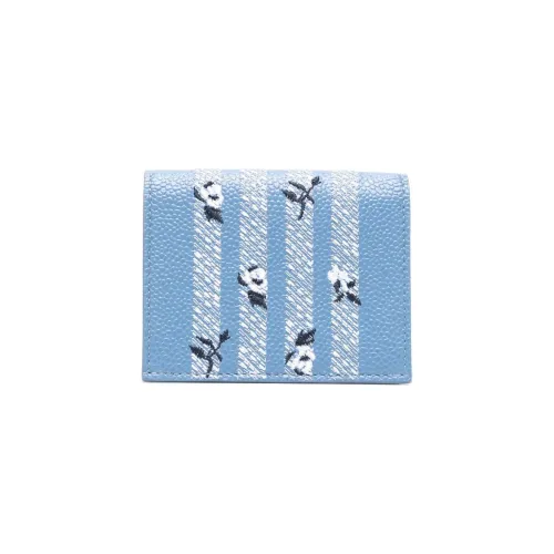 THOM BROWNE· Calfskin Card Holder Wallet Women's Light Blue