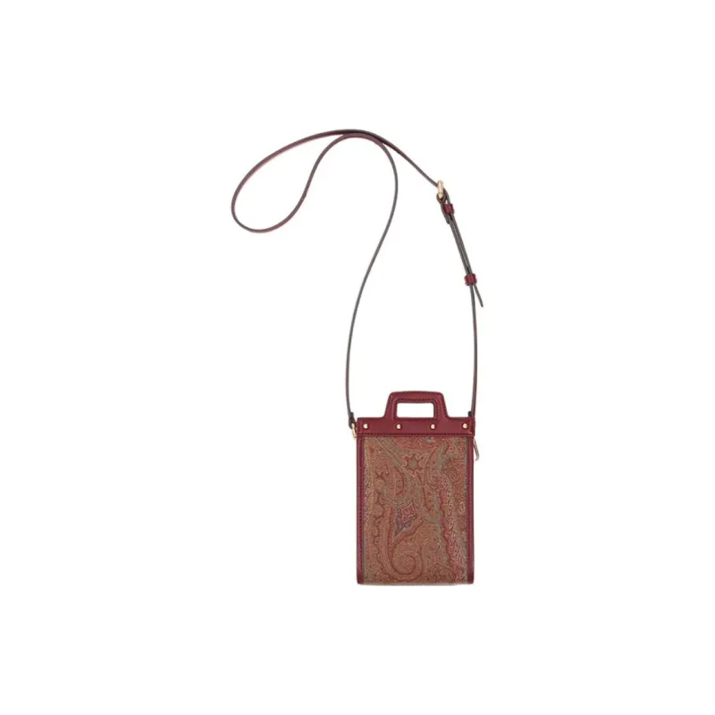 ETRO Artificial Leather Cow Leather Patchwork Crossbody Bag Shoulder Bag Women's Brown-1