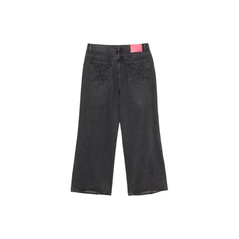LOOKUN Jeans Unisex Black-1
