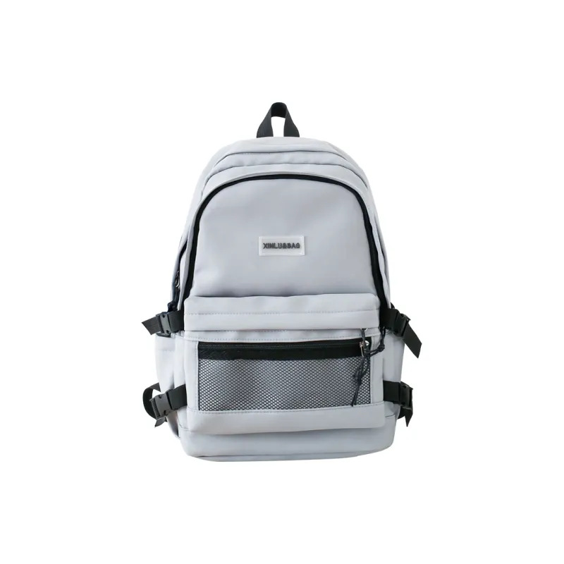 BRABOSTON Nylon Fabric Backpack Medium Size Unisex Black/Pink/Blue/Beige/Green/Gray-20