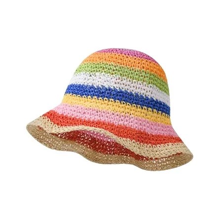 EEEENO Paper Reed Bucket Hats Women's-5