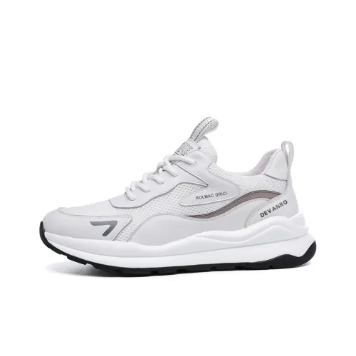 Devanro Chunky Sneakers Men Low-Top White