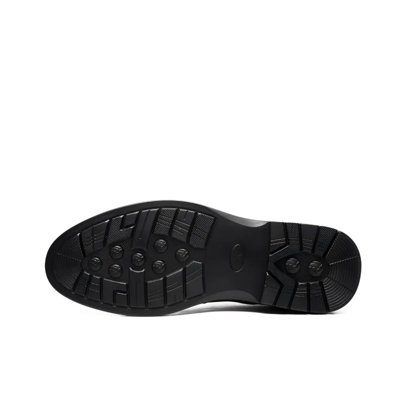 AOKANG Dress Shoes Men Low Top Black, Dark Brown-5
