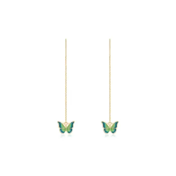 LOOK NICE 925 Sterling Silver Needle Drop Earrings Women's